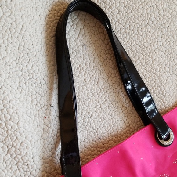 Large Victoria's Secret Pink Sparkle Logo Tote Bag - Picture 3 of 8
